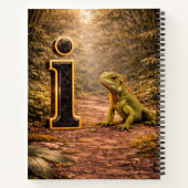 Jungle Alphabet Letter I Iguana Gold Educational  Notizblock (Rückseite)