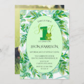 Jungle Animal 1. Geburtstag Party Einladung (Vorne/Hinten)