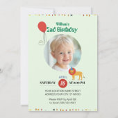 Jungle Animal 2. Geburtstag Einladung (Rückseite)