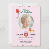 Jungle Animal 2. Geburtstag Einladung (Rückseite)