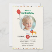 Jungle Animal 2. Geburtstag Einladung (Rückseite)