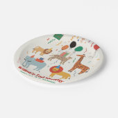 Jungle Animal 2. Geburtstag Pappteller (Schrägansicht)