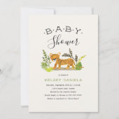 Jungle Animal Baby Dusche Einladung (Vorderseite)
