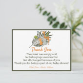 Jungle Animal Baby Dusche Party Danke Karte (Stehend Vorderseite)