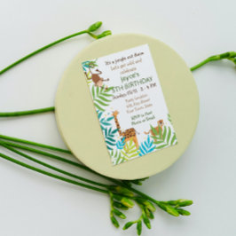 Jungle Animal Birthday Einladung
