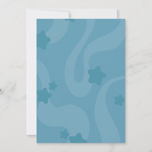 Jungle Animal Blue 1. Geburtstag Einladung (Rückseite)