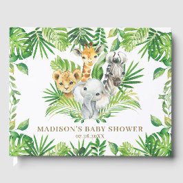 Jungle Animal Chic Tropical Greenerity Baby Dusche Gästebuch
