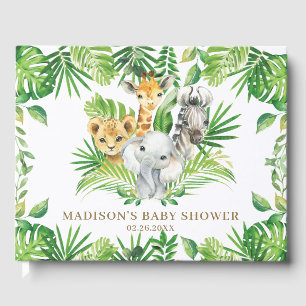 Jungle Animal Chic Tropical Greenerity Baby Dusche Gästebuch