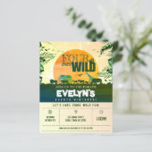 Jungle Animal Four je Wild billig Geburtstag einla (Stehend Vorderseite)