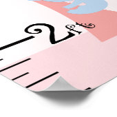 Jungle Animal Girl Growth Chart Behielt auf 8x44! Poster (Ecke)