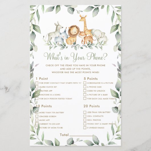 Jungle Animal Greenery Was steckt in deinem Handys (Vorderseite)