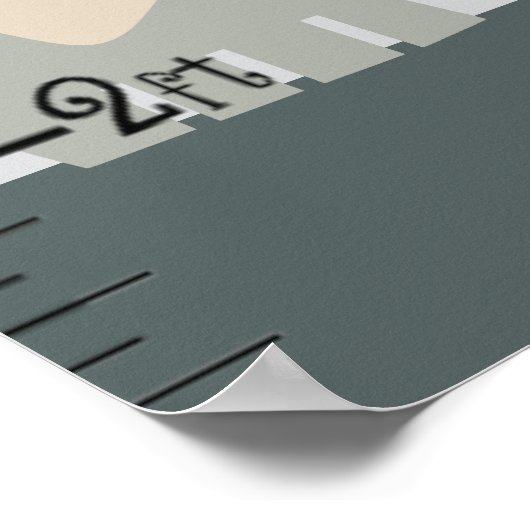 Jungle Animal Growth Chart Ändern Sie nicht die Gr Poster (Ecke)