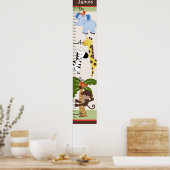 Jungle Animal Pals Growth Chart Behielt auf 8x44! Poster (Küche)