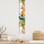 Jungle Animal Personalisiert Baby Boy Growth Chart Poster (Küche)
