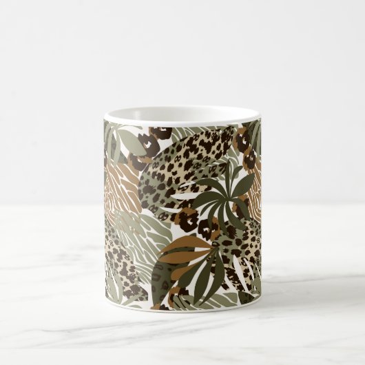 Jungle Animal Print Coffee Tasse (Mittel)