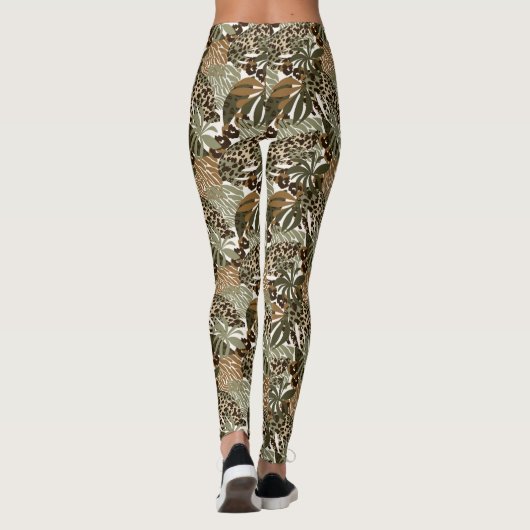 Jungle Animal Print Frauen Leggings (Rückseite)