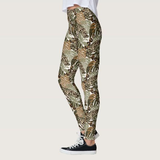 Jungle Animal Print Frauen Leggings (Links)