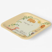 Jungle Animal Safari Adventure Awaits Pappteller (Gewinkelt)