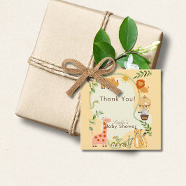 Jungle Animal Safari Adventure erwartet Baby Showe Geschenkanhänger