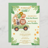 Jungle Animal Safari Baby Dusche Einladung (Vorne/Hinten)