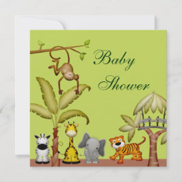 Jungle Animal Safari Celebration Baby Dusche Einladung