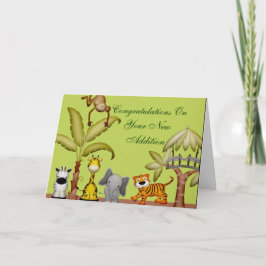 Jungle Animal Safari Celebration Baby Dusche Karte