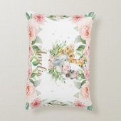 Jungle Animal Safari Rosa Girl Kinderzimmer Room Dekokissen (Rückseite(Vertikal))