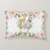 Jungle Animal Safari Rosa Girl Kinderzimmer Room Dekokissen (Rückseite)