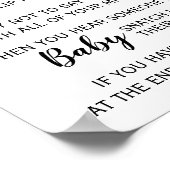 Jungle Animal Say Baby Baby Shower Sign Poster (Ecke)