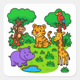 Jungle Animal Stickers for Kids & Teachers
