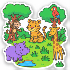 Jungle Animal Stickers für Kinder und Lehrer Aufkleber