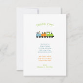 JUNGLE ANIMAL TRAIN Babydusche Vielen Dank Dankeskarte (Vorderseite)