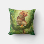 Jungle Animal Tree Kangaroo Throw Kissen (Vorderseite)