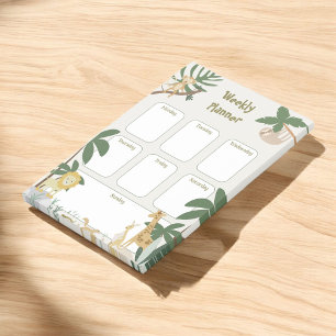 Jungle Animal Weekly Planner Post-it Klebezettel