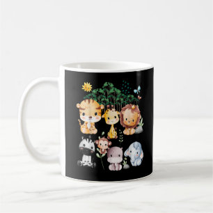 Jungle Animal Wildlife Safari Themenwald Niedlich  Kaffeetasse