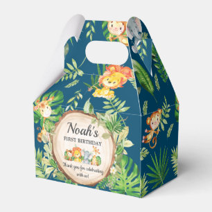 Jungle Animals 1. Geburtstag Party Vielen Dank Geschenkschachtel