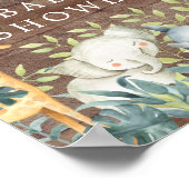 Jungle Animals Baby Dusche Begrüßungszeichen Poster (Ecke)