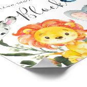 Jungle Animals Baby Dusche Dekorieren ein Blockzei Poster (Ecke)