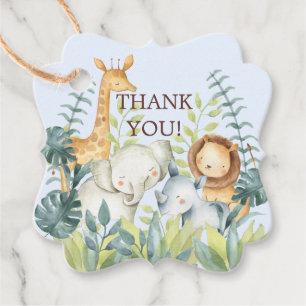 Jungle Animals Baby Dusche Gefallen Tag Geschenkanhänger