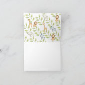 Jungle Animals Baby Dusche Vielen Dank Dankeskarte (Innenseite)