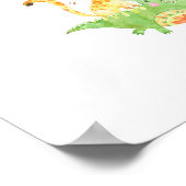 Jungle Animals Baby Dusche Willkommen Poster (Ecke)