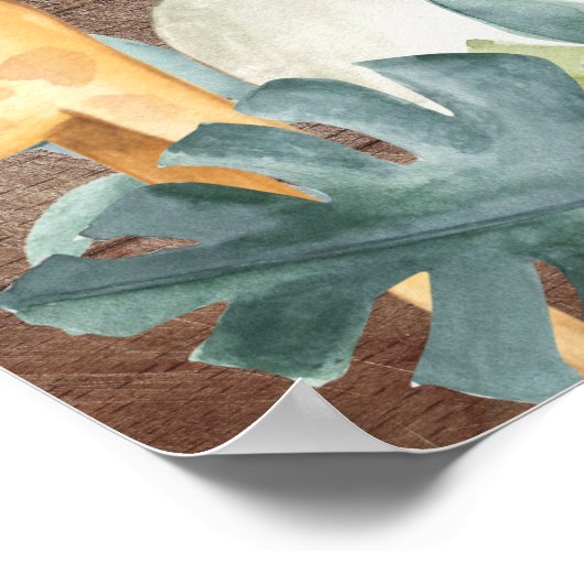 Jungle Animals Baby Dusche Willkommen Poster (Ecke)