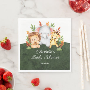 Jungle Animals Baby Duschpapier Napkins Serviette