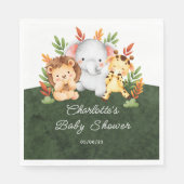 Jungle Animals Baby Duschpapier Napkins Serviette (Vorderseite)