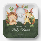 Jungle Animals Baby Duschpapier Teller (Vorderseite)