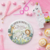 Jungle Animals Baby Shower 7" Plättchen Pappteller (Party)