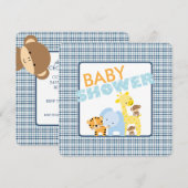 Jungle Animals Baby Shower Einladungen (Vorne/Hinten)