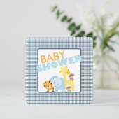 Jungle Animals Baby Shower Einladungen (Stehend Vorderseite)