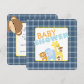 Jungle Animals Baby Shower Einladungen (Vorne/Hinten)