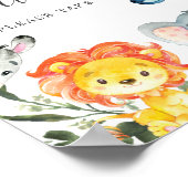 Jungle Animals Baby Shower Favoriten Schild (Ecke)